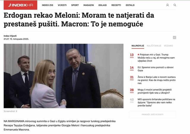 Cumhurbaşkanı Erdoğan'ın İtalya Başbakanı Meloni'ye sigarayla ilgili uyarısı İtalyan basınına yansıdı3